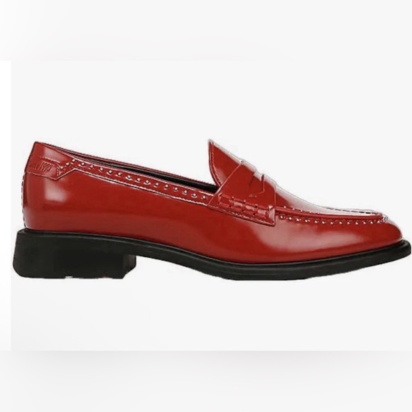 Franco Sarto Women’s Shoes Eden Studded Penny Loafers Red Sz 7.5 main image 5
